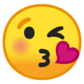 A yellow emoji with a pink heart  Description automatically generated with medium confidence