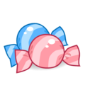 A blue and pink candy  Description automatically generated with low confidence